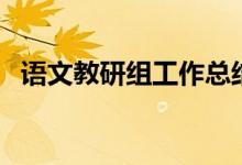 語文教研組工作總結(jié)范文（工作總結(jié)講解）