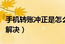 手機(jī)轉(zhuǎn)賬沖正是怎么回事（手機(jī)轉(zhuǎn)賬沖正怎么解決）