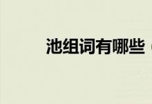 池組詞有哪些（漢字池怎么組詞）