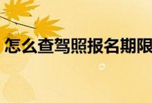 怎么查駕照?qǐng)?bào)名期限（怎么查駕照?qǐng)?bào)名信息）