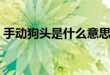 手動狗頭是什么意思（手動狗頭是什么意思）
