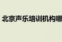 北京聲樂培訓機構(gòu)哪家好（怎么選培訓機構(gòu)）