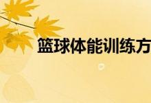 籃球體能訓練方法（快速提升體能）
