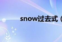 snow過去式（給大家介紹一下）