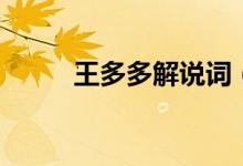 王多多解說詞（王多多解說語錄）