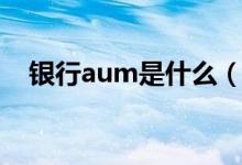 銀行aum是什么（銀行aum是什么意思）