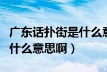 廣東話撲街是什么意思怎么講（廣東話撲街是什么意思?。?class=