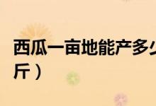 西瓜一畝地能產(chǎn)多少錢（西瓜一畝地能產(chǎn)多少斤）
