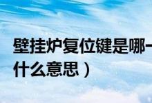 壁掛爐復(fù)位鍵是哪一個(gè)（壁掛爐上的復(fù)位鍵是什么意思）