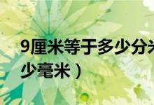 9厘米等于多少分米用分?jǐn)?shù)表（9厘米等于多少毫米）
