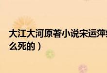 大江大河原著小說宋運(yùn)萍結(jié)局（大江大河宋運(yùn)萍小說結(jié)局怎么死的）