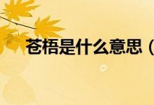 蒼梧是什么意思（c位是什么意思中文）