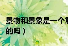 景物和景象是一個意思嗎（景象和景像是一樣的嗎）