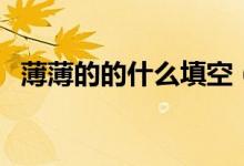 薄薄的的什么填空（薄薄細細的什么填空）