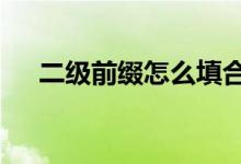 二級(jí)前綴怎么填合格(2級(jí)前綴怎么填)