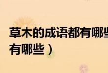 草木的成語都有哪些是四個字的（草木的成語有哪些）