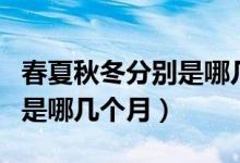 春夏秋冬分別是哪幾個月農(nóng)歷（春夏秋冬分別是哪幾個月）