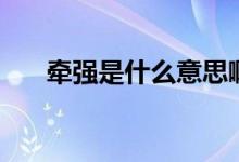 牽強(qiáng)是什么意思?。繌?qiáng)是什么意思）