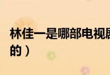 林佳一是哪部電視劇的（林佳一是哪部電視劇的）