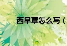 西早覃怎么寫（西早覃是什么意思）