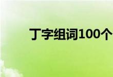 丁字組詞100個(gè)（丁字組詞有哪些）