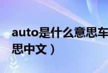 auto是什么意思車上的開關(guān)（auto是什么意思中文）