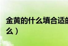 金黃的什么填合適的詞一年級下冊（金黃的什么）