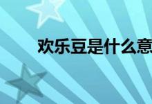 歡樂(lè)豆是什么意思（歡樂(lè)豆是什么）