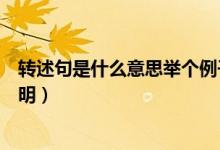 轉(zhuǎn)述句是什么意思舉個(gè)例子說明（轉(zhuǎn)述句是什么意思舉例說明）