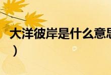 大洋彼岸是什么意思?。ù笱蟊税妒鞘裁匆馑迹?class=