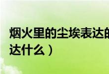 煙火里的塵埃表達(dá)的是什么（煙火里的塵埃表達(dá)什么）