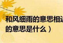 和風(fēng)細(xì)雨的意思相近的四字詞語(yǔ)是（和風(fēng)細(xì)雨的意思是什么）