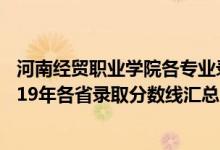 河南經(jīng)貿(mào)職業(yè)學院各專業(yè)錄取分數(shù)線（河南經(jīng)貿(mào)職業(yè)學院2019年各省錄取分數(shù)線匯總）