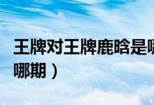王牌對王牌鹿晗是哪幾期(王牌對王牌鹿晗是哪期)