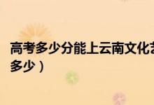 高考多少分能上云南文化藝術職業(yè)學院(2021錄取分數(shù)線是多少)