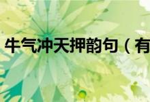 牛氣沖天押韻句(有關(guān)牛氣沖天押韻句范例)