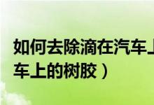 如何去除滴在汽車上的樹膠（如何去除滴在汽車上的樹膠）