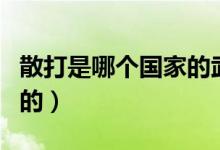 散打是哪個國家的武術(shù)（散打是哪個國家開創(chuàng)的）