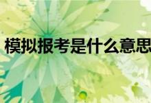 模擬報(bào)考是什么意思（模擬報(bào)考是什么意思）