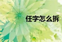 任字怎么拆（任字怎么組詞）
