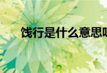 餞行是什么意思呀（餞行是什么意思）