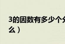 3的因數(shù)有多少個(gè)分別是多少（3的因數(shù)是什么）