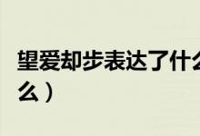 望愛卻步表達(dá)了什么情感（望愛卻步表達(dá)了什么）