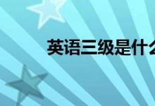 英語三級(jí)是什么（什么時(shí)間考試）