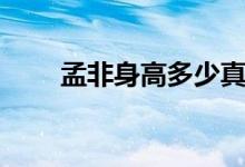 孟非身高多少真實(shí)（孟非身高多少）