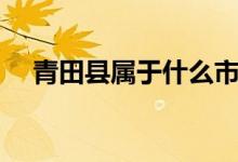 青田縣屬于什么市（青田縣屬于什么市）