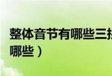 整體音節(jié)有哪些三拼音節(jié)有哪些（整體音節(jié)有哪些）