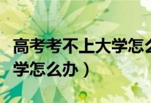 高考考不上大學(xué)怎么辦讀?？疲ǜ呖伎疾簧洗髮W(xué)怎么辦）