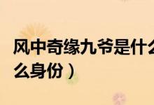 風(fēng)中奇緣九爺是什么官職（風(fēng)中奇緣九爺是什么身份）