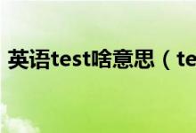 英語test啥意思（test英語中文是什么意思）